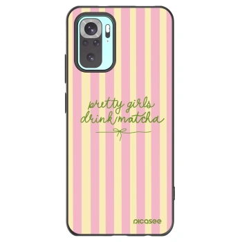 Picasee Μαύρη θήκη σιλικόνης για Xiaomi Redmi Note 10 Pro - Pretty matcha