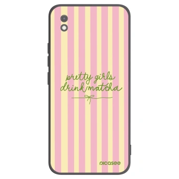Picasee Μαύρη θήκη σιλικόνης για Xiaomi Redmi 9AT - Pretty matcha