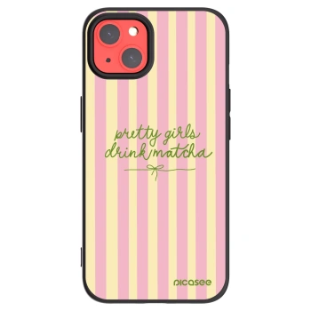 Picasee Μαύρη θήκη σιλικόνης για Apple iPhone 13 - Pretty matcha