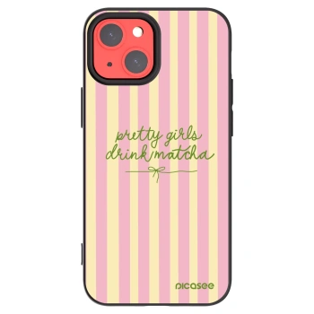 Picasee Μαύρη θήκη σιλικόνης για Apple iPhone 13 mini - Pretty matcha