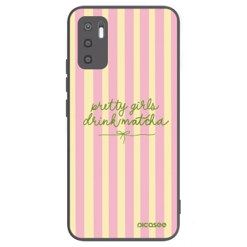 Picasee Μαύρη θήκη σιλικόνης για Xiaomi Redmi Note 10 5G - Pretty matcha