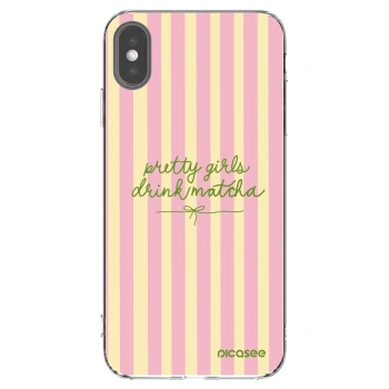 Picasee διαφανής θήκη σιλικόνης Apple iPhone XS Max - Pretty matcha