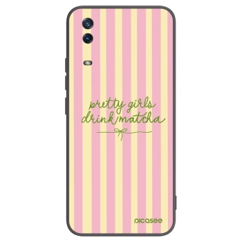 Picasee Μαύρη θήκη σιλικόνης για Vivo Y11s - Pretty matcha
