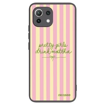 Picasee Μαύρη θήκη σιλικόνης για Xiaomi 11 Lite 5G NE - Pretty matcha