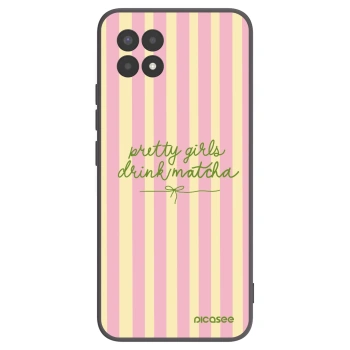 Picasee Μαύρη θήκη σιλικόνης για Realme 8i - Pretty matcha