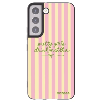 Picasee Μαύρη θήκη σιλικόνης για Samsung Galaxy S22 5G - Pretty matcha