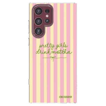 Picasee διαφανής θήκη σιλικόνης Samsung Galaxy S22 Ultra 5G - Pretty matcha