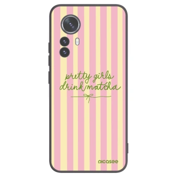 Picasee Μαύρη θήκη σιλικόνης για Xiaomi 12 Pro - Pretty matcha