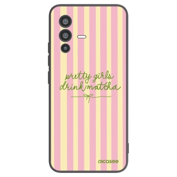 Picasee Μαύρη θήκη σιλικόνης για Vivo V23 5G - Pretty matcha
