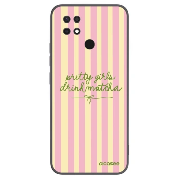 Picasee Μαύρη θήκη σιλικόνης για Xiaomi Redmi 10C - Pretty matcha