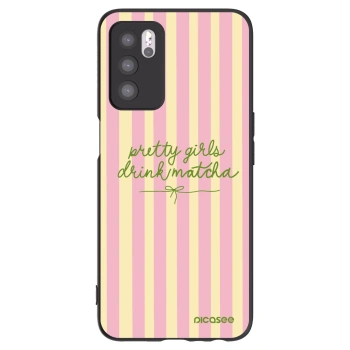 Picasee Μαύρη θήκη σιλικόνης για OPPO A16s - Pretty matcha