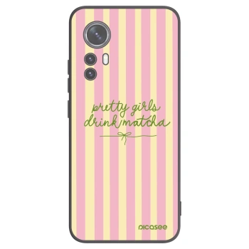 Picasee Μαύρη θήκη σιλικόνης για Xiaomi 12X - Pretty matcha