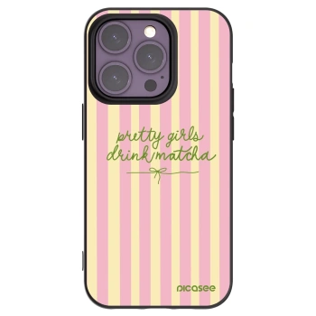 Picasee Μαύρη θήκη σιλικόνης για Apple iPhone 14 Pro - Pretty matcha