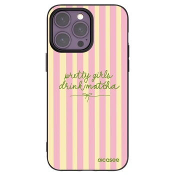 Picasee Μαύρη θήκη σιλικόνης για Apple iPhone 14 Pro Max - Pretty matcha