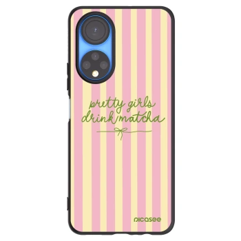 Picasee Μαύρη θήκη σιλικόνης για Honor X7 - Pretty matcha