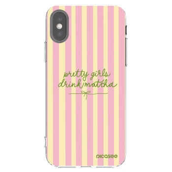 Picasee διαφανής θήκη σιλικόνης Apple iPhone X/XS - Pretty matcha