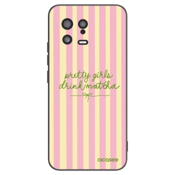 Picasee Μαύρη θήκη σιλικόνης για Xiaomi 13 - Pretty matcha