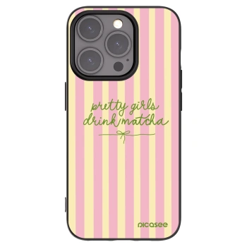 Picasee Μαύρη θήκη σιλικόνης για Apple iPhone 15 Pro - Pretty matcha