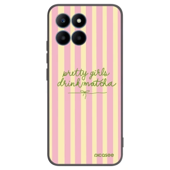 Picasee Μαύρη θήκη σιλικόνης για Honor 70 Lite - Pretty matcha