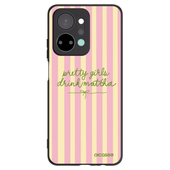 Picasee Μαύρη θήκη σιλικόνης για Honor X7a - Pretty matcha