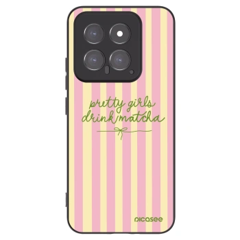 Picasee Μαύρη θήκη σιλικόνης για Xiaomi 14 - Pretty matcha