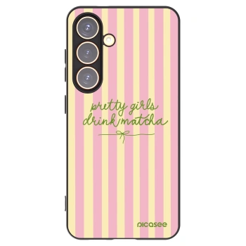 Picasee Μαύρη θήκη σιλικόνης για Samsung Galaxy S24 S921B 5G - Pretty matcha