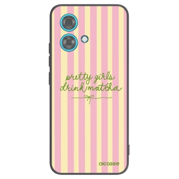 Picasee Μαύρη θήκη σιλικόνης για Motorola Edge 40 Neo - Pretty matcha