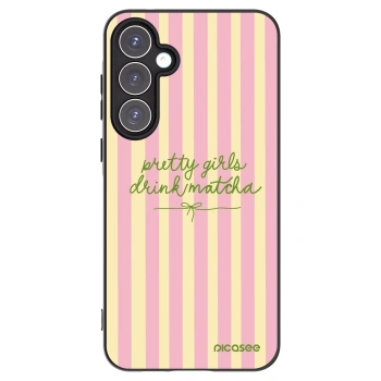 Picasee Μαύρη θήκη σιλικόνης για Samsung Galaxy A55 5G A556B - Pretty matcha