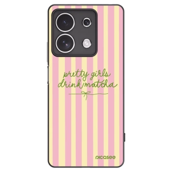 Picasee Μαύρη θήκη σιλικόνης για Xiaomi Redmi Note 13 4G - Pretty matcha