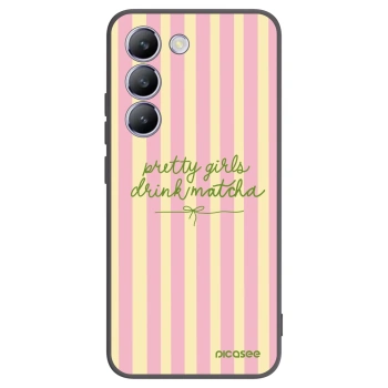 Picasee Μαύρη θήκη σιλικόνης για Vivo V40 SE 5G - Pretty matcha