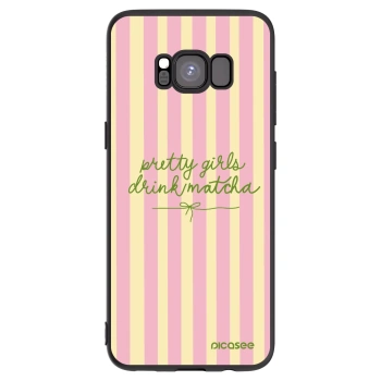 Picasee Μαύρη θήκη σιλικόνης για Samsung Galaxy S8 G950F - Pretty matcha