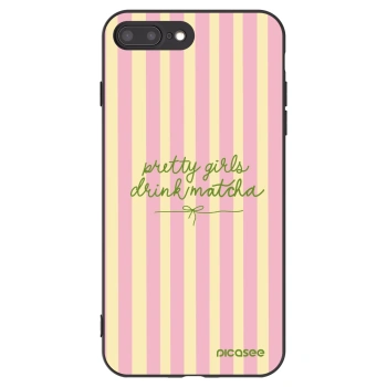 Picasee Μαύρη θήκη σιλικόνης για Apple iPhone 8 Plus - Pretty matcha