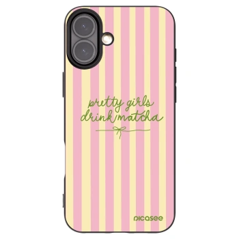 Picasee Μαύρη θήκη σιλικόνης για Apple iPhone 16 Plus - Pretty matcha
