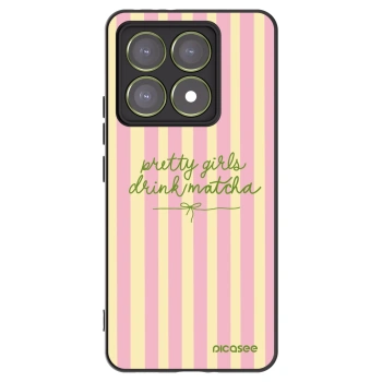Picasee Μαύρη θήκη σιλικόνης για Xiaomi 14T - Pretty matcha