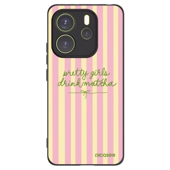 Picasee Μαύρη θήκη σιλικόνης για Xiaomi Redmi Note 14 4G - Pretty matcha