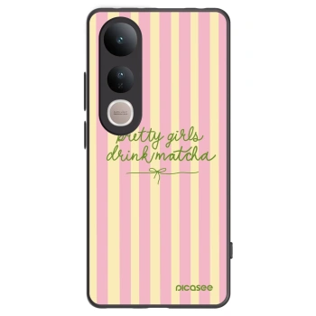 Picasee Μαύρη θήκη σιλικόνης για Vivo V50 Lite 5G - Pretty matcha