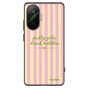 Picasee Μαύρη θήκη σιλικόνης για Xiaomi Poco F7 5G - Pretty matcha