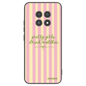 Picasee Μαύρη θήκη σιλικόνης για Realme 12X - Pretty matcha