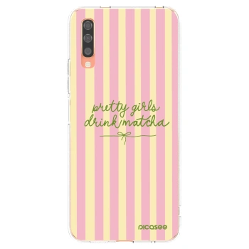 Picasee διαφανής θήκη σιλικόνης Samsung Galaxy A70 A705F - Pretty matcha