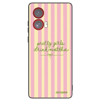 Picasee Μαύρη θήκη σιλικόνης για Motorola Edge 50 Fusion - Pretty matcha