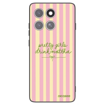 Picasee Μαύρη θήκη σιλικόνης για Motorola Edge 60 Fusion - Pretty matcha