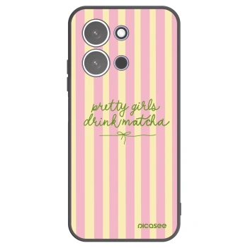 Picasee Μαύρη θήκη σιλικόνης για Xiaomi Redmi 15C 5G - Pretty matcha