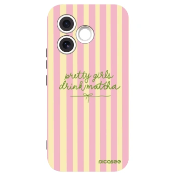 Picasee Μαύρη θήκη σιλικόνης για Honor 600 Lite - Pretty matcha