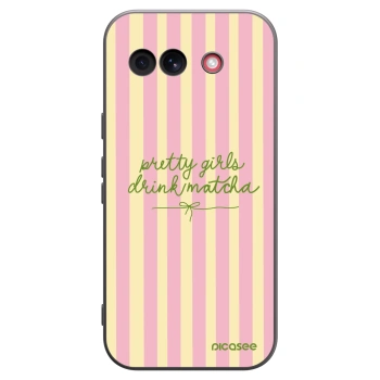 Picasee Μαύρη θήκη σιλικόνης για Google Pixel 10a - Pretty matcha