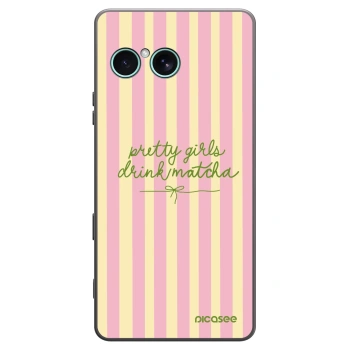 Picasee Μαύρη θήκη σιλικόνης για Sony Xperia 10 VII - Pretty matcha