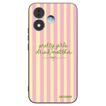 Picasee Μαύρη θήκη σιλικόνης για Xiaomi Redmi Note 17 5G - Pretty matcha