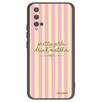 Picasee Μαύρη θήκη σιλικόνης για Huawei Nova 5T - Pretty matcha