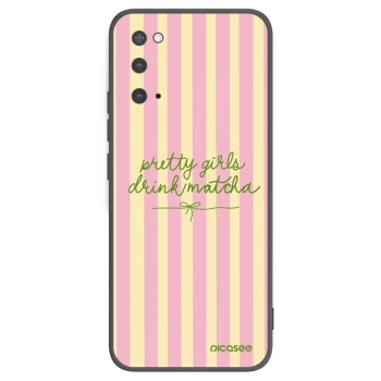 Picasee Μαύρη θήκη σιλικόνης για Samsung Galaxy S20 G980F - Pretty matcha