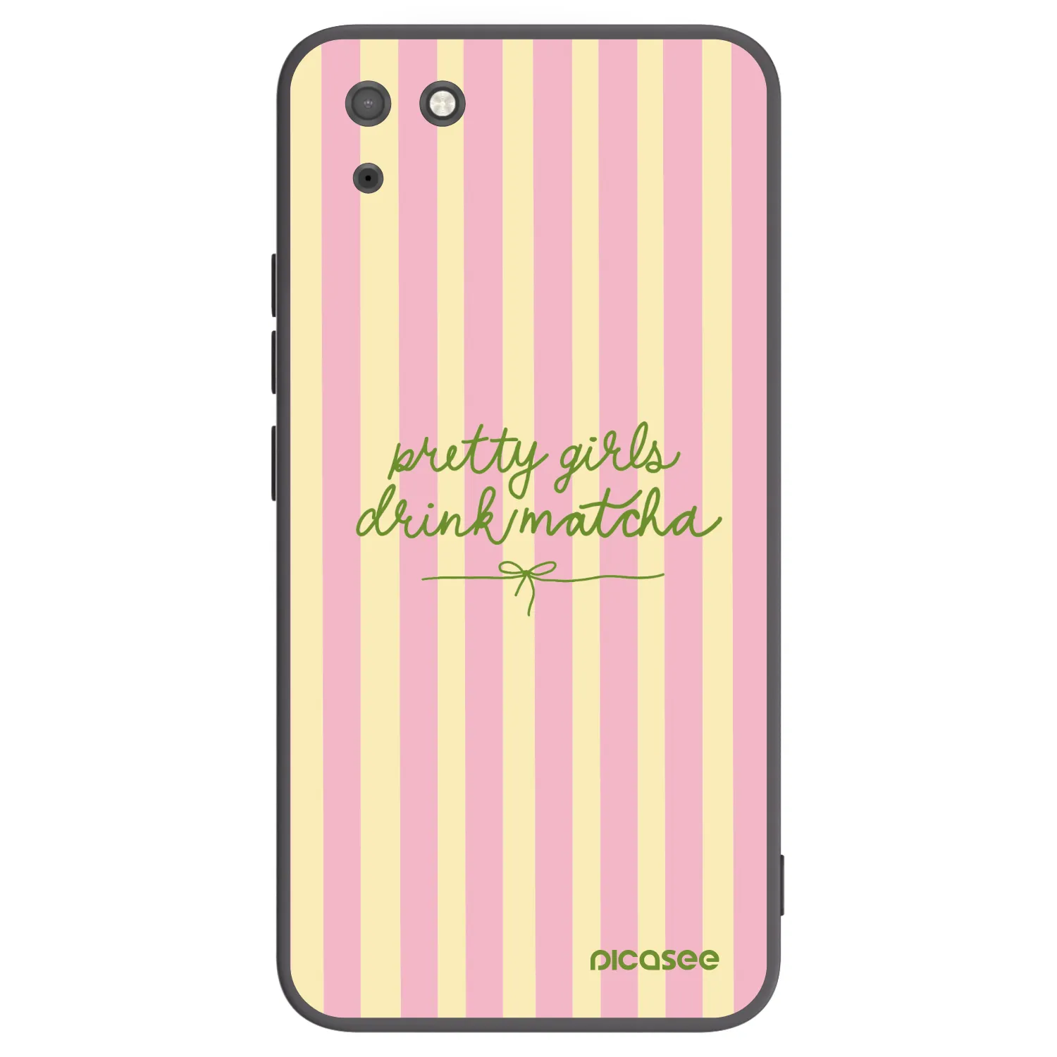 Picasee Μαύρη θήκη σιλικόνης για Huawei Y5P - Pretty matcha
