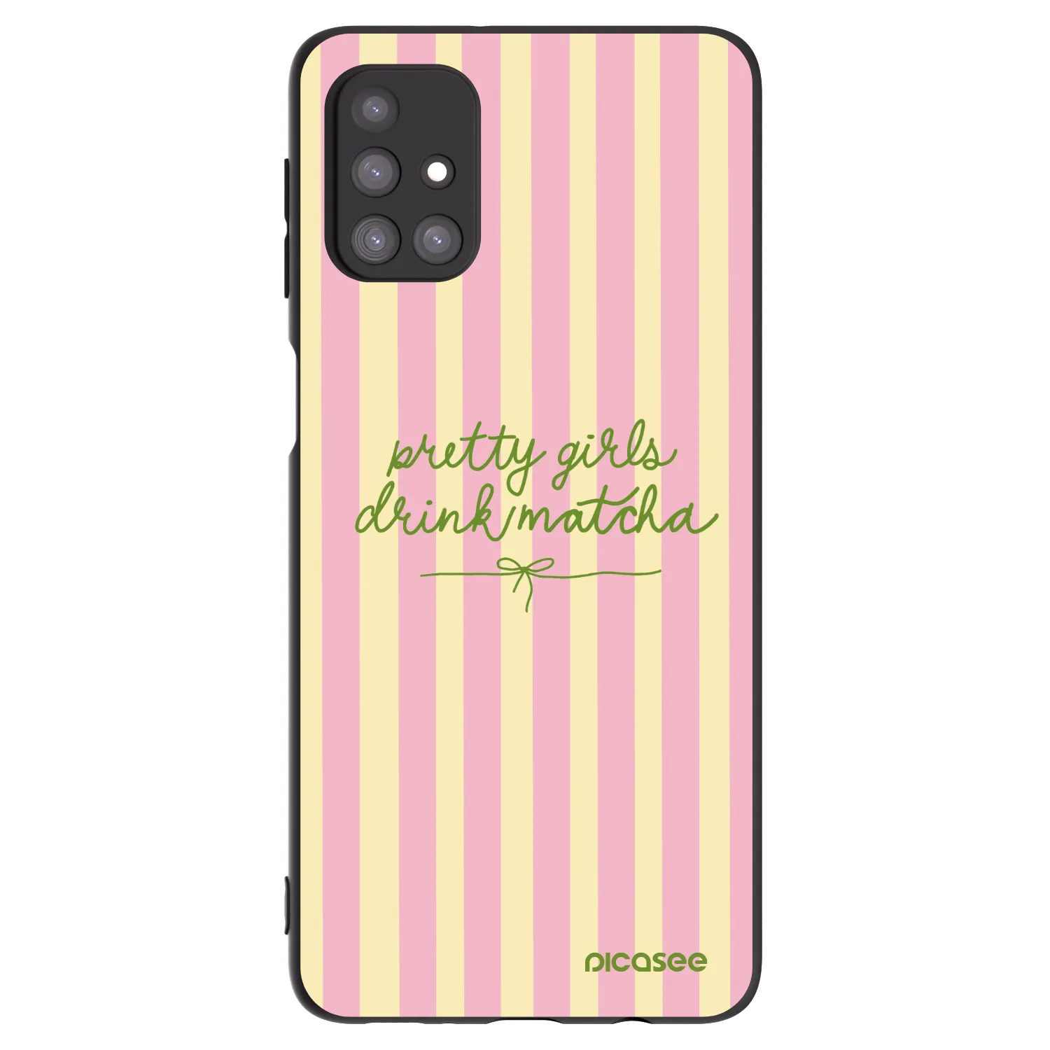 Picasee Μαύρη θήκη σιλικόνης για Samsung Galaxy M31s - Pretty matcha